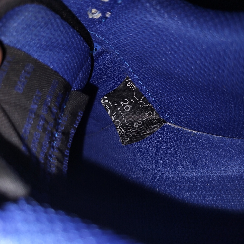 Bape Gray And Black Sneakers Classic Low-Top Design View 6